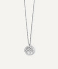 Iliana, collier arbre de vie argenté sur fond blanc – OZ’anges
