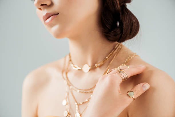 Femme bijoux collier bague boucles acier inoxydable 