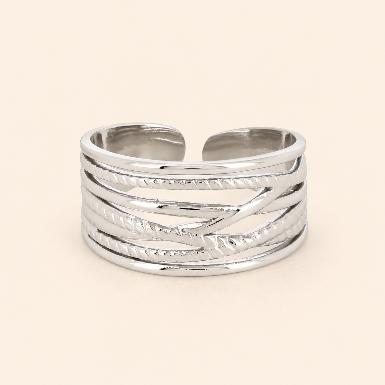 Alya — Bague multirang dorée ou argentée – OZ’anges