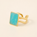 Azuria — Bague dorée à pierre turquoise – OZ’anges