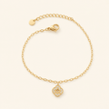 Célia — Bracelet fin doré à médaille scintillante – OZ’anges