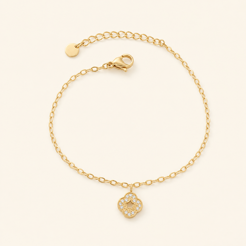 Célia — Bracelet fin doré à médaille scintillante – OZ’anges
