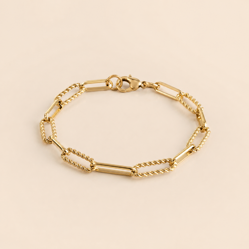 Haladia — Bracelet maillons torsadés doré – OZ’anges