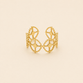 Haziel — Bague dorée ajourée graphique – OZ’anges