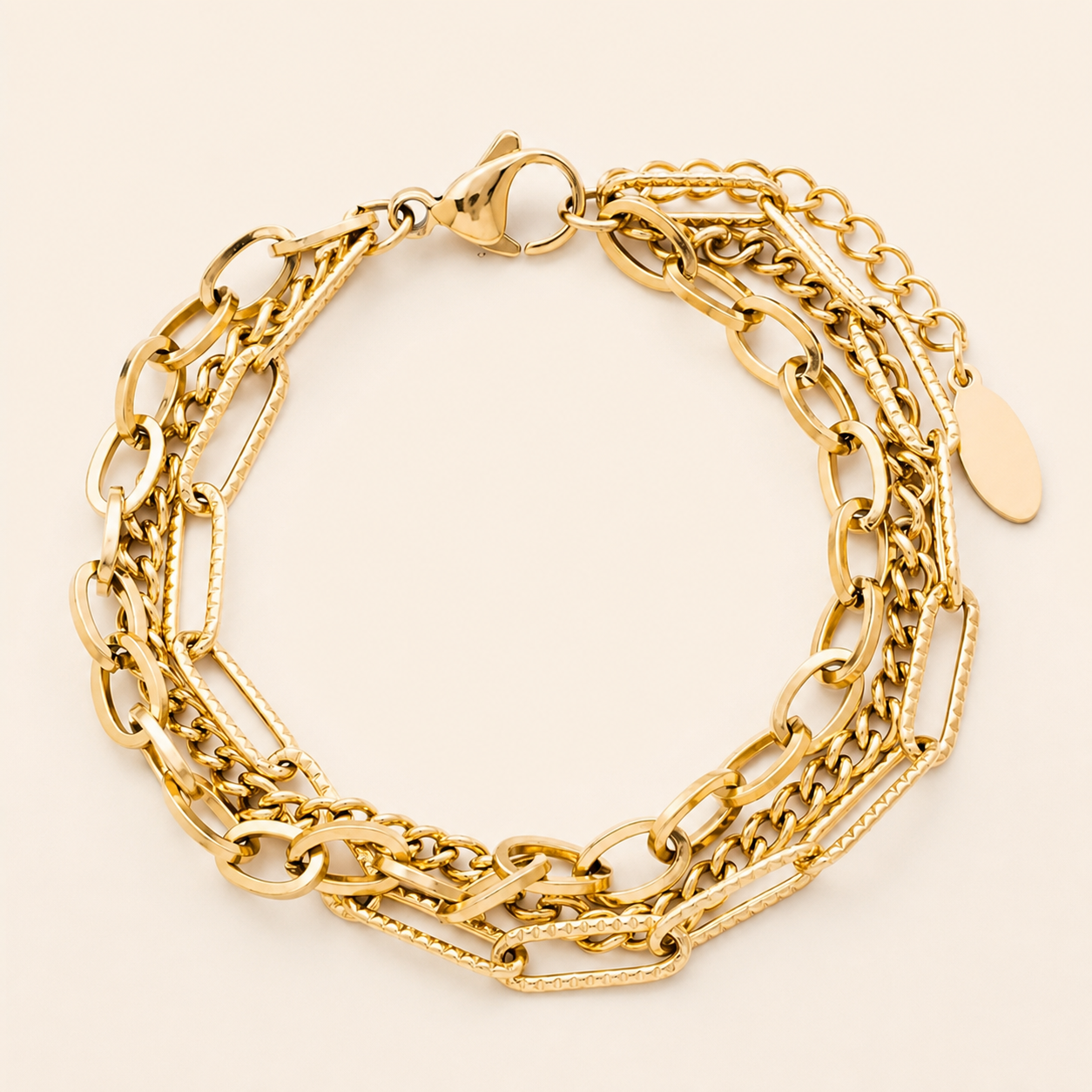 Isma — Bracelet multirang doré – OZ’anges