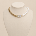 Leïla — Collier chaîne et perles baroques – OZ’anges