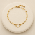 Mebaliah — Bracelet maillons cœur doré – OZ’anges