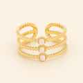 Nacréa — Bague dorée multirang nacrée – OZ’anges